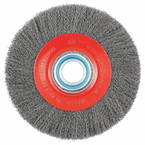 NORTON ABRASIVES 66252838978 Wire Wheel Brush, 8 Inch Brush Dia., 0.014 Inch Wire Dia., Carbon Steel | CJ3VFV 416M50