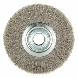 NORTON ABRASIVES 66252839006 Wire Wheel Brush, 12 Inch Brush Dia., 0.012 Inch Wire Dia., Carbon Steel | CJ3VGN 416M34