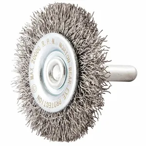 NORTON ABRASIVES 66252839030 Wire Wheel Brush, 2 Inch Brush Dia., 0.011 Inch Wire Dia., Carbon Steel | CJ3VGP 483P44