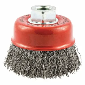 NORTON ABRASIVES 66252839034 Cup Brush, 3 Inch Dia., 5/8-11 Inch Arbor Hole Size | CH9YQT 483N64