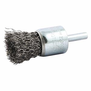 NORTON ABRASIVES 66252839046 End Brush, 1 Inch Dia., 1/4 Inch Abrasive Shank Size, 0.014 Inch Wire Dia. | CJ2CNB 483N87