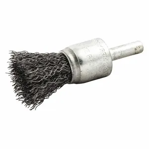 NORTON ABRASIVES 66252839053 End Brush, 3/4 Inch Dia., 1/4 Inch Abrasive Shank Size, 0.01 Inch Wire Dia. | CJ2CNR 483N91