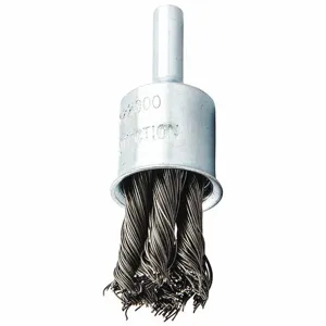 NORTON ABRASIVES 66252839057 End Brush, 3/4 Inch Dia., 1/4 Inch Abrasive Shank Size, 0.02 Inch Wire Dia. | CJ2CMY 483N86