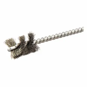 NORTON ABRASIVES 66252839065 Single Spiral Tube Brush, Round Shank, 0.75 Inch Brush Dia. | CJ3JJV 483N99