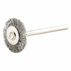 NORTON ABRASIVES 66252839085 Wire Wheel Brush, 1 Inch Brush Dia., 0.005 Inch Wire Dia., Brass | CJ3VFU 483P53