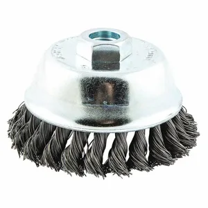 NORTON ABRASIVES 66252839090 Cup Brush, 4 Inch Dia., 5/8-11 Inch Arbor Hole Size, Cup Brush | CH9YQW 483N65