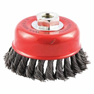 NORTON ABRASIVES 66252839103 Cup Brush, 4 Inch Dia., 5/8-11 Inch Arbor Hole Size, Cup Brush | CH9YQN 416L93