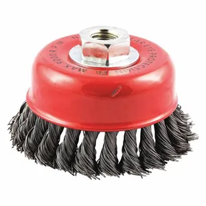 NORTON ABRASIVES 66252839103 Cup Brush, 4 Inch Dia., 5/8-11 Inch Arbor Hole Size, Cup Brush | CH9YQN 416L93