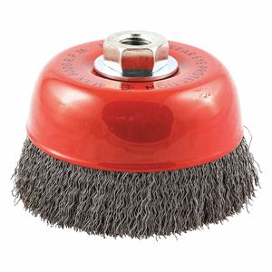 NORTON ABRASIVES 66252839105 Cup Brush, 5 Inch Dia., 5/8-11 Inch Arbor Hole Size | CH9YQR 416M06
