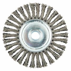 NORTON ABRASIVES 66252839111 Wire Wheel Brush, 4 1/2 Inch Brush Dia., 0.02 Inch Wire Dia., Carbon Steel | CJ3VFP 483P47