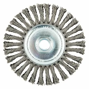 NORTON ABRASIVES 66252839111 Wire Wheel Brush, 4 1/2 Inch Brush Dia., 0.02 Inch Wire Dia., Carbon Steel | CJ3VFP 483P47