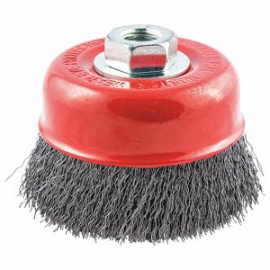 NORTON ABRASIVES 66252839121 Cup Brush, 4 Inch Dia., 5/8-11 Inch Arbor Hole Size, Cup Brush | CH9YQC 416M07
