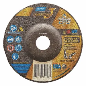 NORTON ABRASIVES 66252839426 Depressed Center Wheel, Ceramic, 4 1/2 Inch Wheel Dia, 7/8 Inch Hole Size | CH9ZKM 54YL88