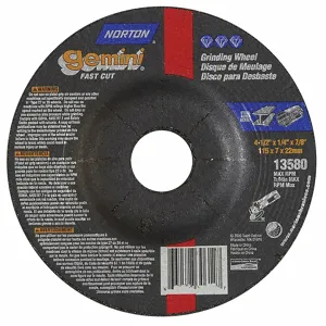 NORTON ABRASIVES 66252843584 Depressed Center Wheel T27 4-1/2 x 1/4 x 7/8 | AF8FQJ 25TZ79