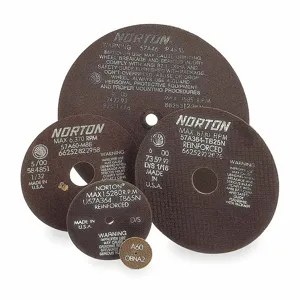 NORTON ABRASIVES 66252938701 Abrasive Cut-Off Wheel, 7 Inch Wheel Dia., Aluminum Oxide, 0.035 Inch Thick | CH9NAG 4DDV2