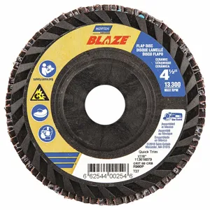 NORTON ABRASIVES 66254400254 Flap Disc 4 1/2 Inch x 60 Grit 7/8 | AB7RZK 23Z702