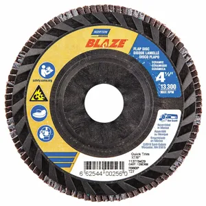 NORTON ABRASIVES 66254400256 Flap Disc 4 1/2 Inch x 120 Grit 7/8 | AB7RZM 23Z704