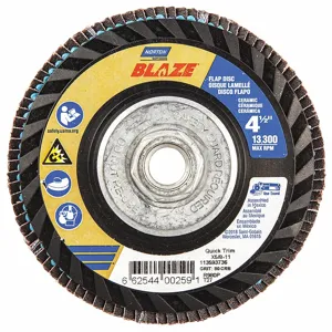 NORTON ABRASIVES 66254400259 Flap Disc 4 1/2 Inch x 80 Grit 5/8-11 | AB7RZQ 23Z707