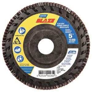 NORTON ABRASIVES 66254400265 Flap Disc 5 Inch x 80 Grit 7/8 | AB7RZT 23Z711