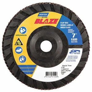 NORTON ABRASIVES 66254461059 Flap Disc 7 Inch x 40 Grit 7/8 | AB7RZV 23Z713