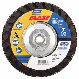 NORTON ABRASIVES 66254461067 Flap Disc, 5/8-11 Inch Hole Size, 60 Abrasive Grit, Medium, Ceramic | CJ2FDR 23Z718