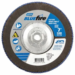 NORTON ABRASIVES 66254461193 Flap Disc 7 Inch x 80 Grit 5/8-11 | AB7RWU 23Z633