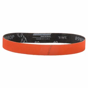 NORTON ABRASIVES 66261010042 Sanding Belt, 21 Inch L, 1-1/8 Inch W, Ceramic Alumina, 80 Grit, Medium, Coated | CD2NDD 436D53