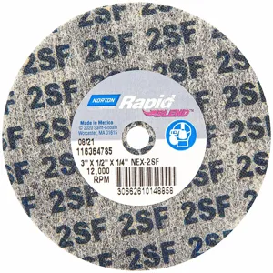 NORTON ABRASIVES 66261014885 Bond Non Woven Wheel, 3 Inch Dia x 1/2 Inch W, 1/4 Inch Arbor Hole, Silicon Carbide, Fine | CT4FCB 804KG1