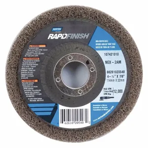 NORTON ABRASIVES 66261020548 Depressed Center Wheel, Aluminum Oxide, 4 1/2 Inch Wheel Dia, 7/8 Inch Hole Size | CH9ZJE 2KND9