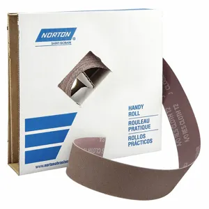 NORTON ABRASIVES 66261058715 Utility Cloth Roll, Coarse Aluminium Oxide, 150 Feet L x 1-1/2 Inch W, 40 Grit | CD3LUU 436F44