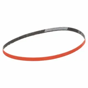 NORTON ABRASIVES 66261085071 Sanding Belt, 1/4 Inch W X 18 Inch L, Ceramic, 120 Grit, Y Wt Polyester Backing | CT4EQE 804J47