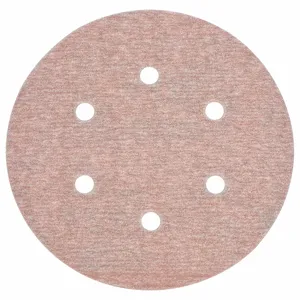 NORTON ABRASIVES 66261131590 Hook-and-Loop Sanding Disc, 6 Inch, 400 Grit, Aluminum Oxide, 6 Hole, Coated, 100Pk | CJ2LKM 1EDY9