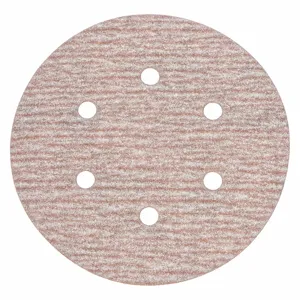 NORTON ABRASIVES 66261131595 Hook-and-Loop Sanding Disc, 6 Inch, 220 Grit, Aluminum Oxide, 6 Hole, Coated, 100Pk | CJ2LHW 1EDZ2