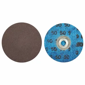 NORTON ABRASIVES 66261138195 Quick Change Disc, 3 Inch Dia., 50 Grit, Coarse, Aluminum Oxide, Coated, 50Pk | CJ3CMC 1YFL8