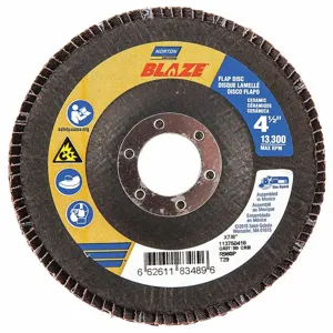 NORTON ABRASIVES 66261183489 Flap Disc, 7/8 Inch Hole Size, 80 Abrasive Grit, Medium, Ceramic, Fiberglass | CJ2FFJ 1PYE8