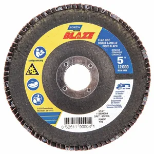 NORTON ABRASIVES 66261190004 Flap Disc 5 Inch x 80 Grit 7/8 | AB7TAC 23Z724