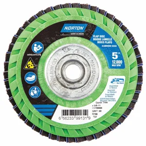 NORTON ABRASIVES 66623399131 Flap Disc 5 Inch x 80 Grit 5/8-11 | AB7RPL 23Z481