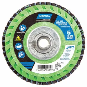 NORTON ABRASIVES 66623399132 Flap Disc 5 Inch x 120 Grit 5/8-11 | AB7RPM 23Z482