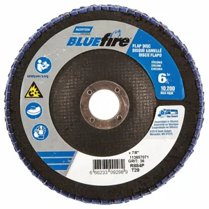 NORTON ABRASIVES 66623399298 Flap Disc 6 Inch x 36 Grit 7/8 | AB7RVZ 23Z615