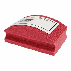 NORTON ABRASIVES 69014123529 Diamond Hand Pad, 55 mm X 90 mm, Diamond, Fine, 200 Grit, Red, Quadroflex | CT4ENN 804KF0