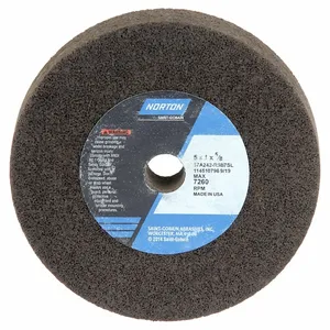 NORTON ABRASIVES 69936654177 Straight Grinding Wheel, 5 Inch Dia., 5/8 Inch Hole Size, 1 Inch Thickness | CJ3NUY 436D86