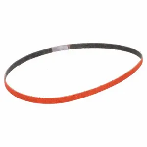 NORTON ABRASIVES 69957346155 Sanding Belt, 1/4 Inch W X 18 Inch L, Ceramic, 80 Grit, Y Wt Polyester Backing | CT4EQK 804J52