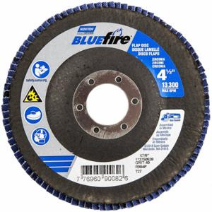 NORTON ABRASIVES 77696090082 Flap Disc, Type 27, 4 1/2 Inch x 7/8 Inch, Zirconia Alumina, P40 Grit, Fiberglass Bk | CT4EJP 804HW2