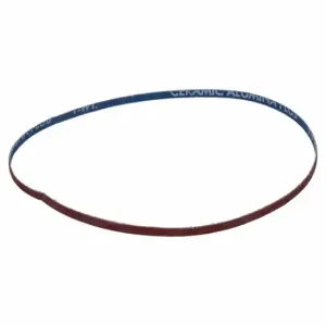 NORTON ABRASIVES 78072770718 Sanding Belt, 1/4 Inch W X 24 Inch L, Ceramic, 120 Grit, Y Wt Polyester Backing, Sg R981 | CT4EQT 804J62