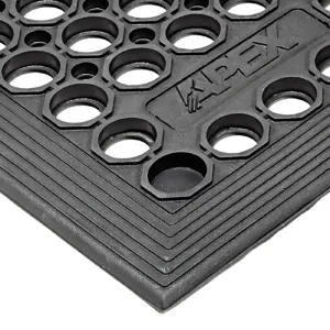 NOTRAX 325E0060BL Outdoor Loose Lay Scraper Mat, Black, 18.3 m Size | CF4HXU