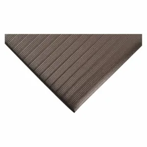 NOTRAX 410S2760BL Antifatigue Mat, Ribbed, 2 Ft X 5 Ft, 3/8 Inch Thick, Black, PVC Foam, Beveled Edge | CT4FFM 52ZY03