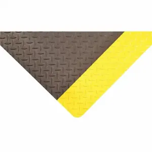 NOTRAX 485S0311YB Antifatigue Runner, Diamond Plate, 3 ft x 11 ft, 9/16 Inch Thick, Black with Yellow Border | CT4FHF 52ZY75