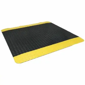 NOTRAX 518S0033YB Antifatigue Mat, Diamond Plate, 3 Ft X 3 Ft, 3/8 Inch Thick, Black | CT4FEB 53AA78