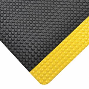 NOTRAX 782S0312YB Antifatigue Runner, Bubble, 3 ft x 12 ft, 3/4 Inch Thick, Black with Yellow Border | CT4FGL 38N595