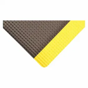 NOTRAX 982R0048YB Antifatigue Runner, Bubble, 4 ft x 75 ft, 1 Inch Thick, Black with Yellow Border | CT4FGT 414W94